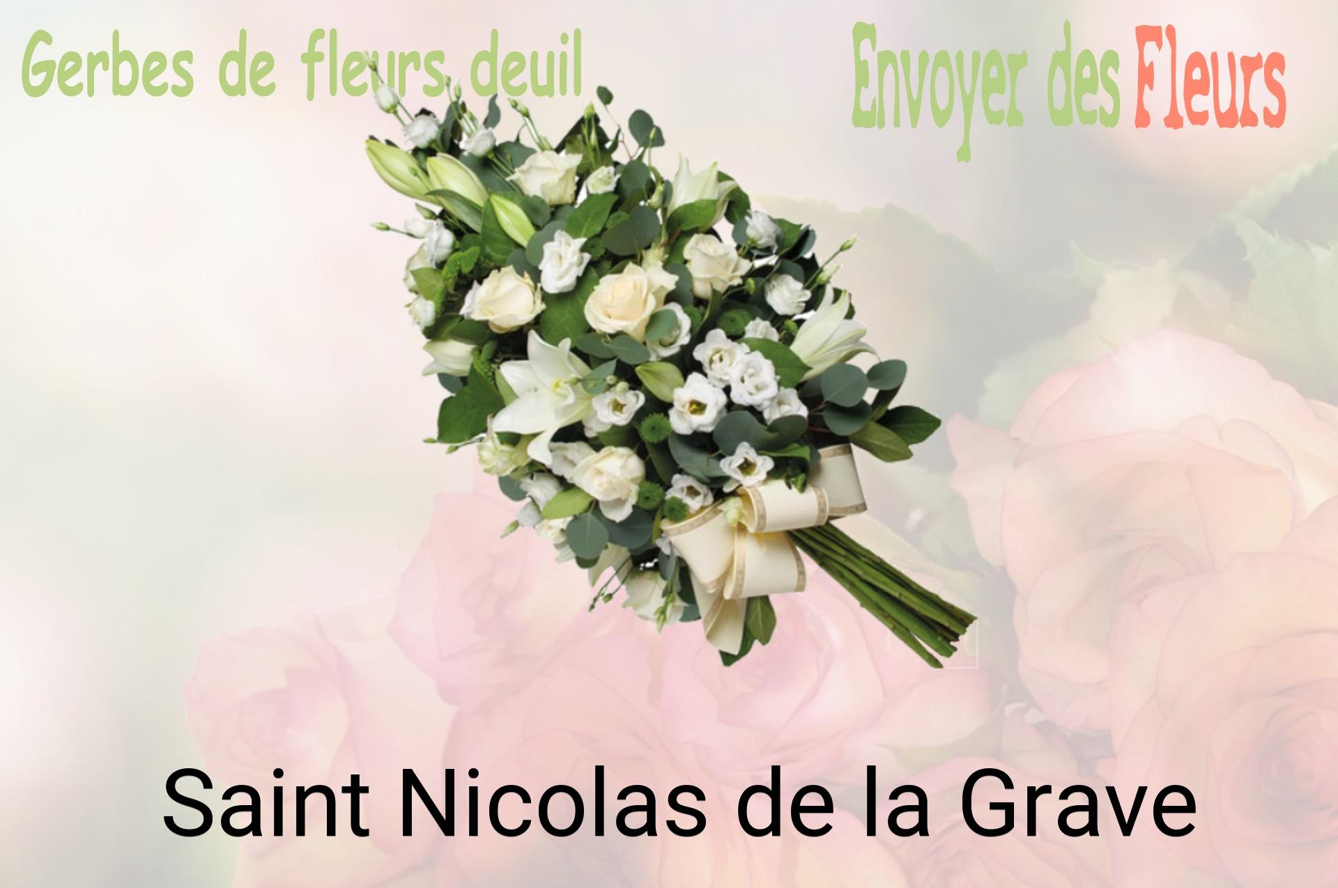 Gerbe de fleurs de deuil livrée à Saint-Nicolas-de-la-Grave
